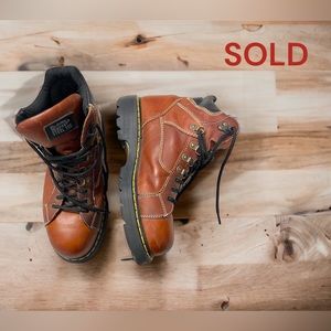 ***SOLD*** Doc DR MARTENS Industrial AirWair Steel Toe Leather Safety Boots